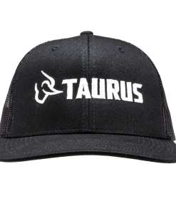 Taurus Logo Black Low Profile Trucker Hat