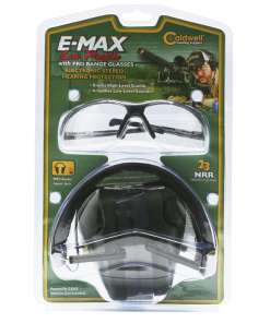 Caldwell E-Max Low Profile Electric Muffs & Glasses Combo