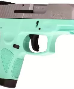 Matte Stainless / Cyan 9mm Luger Compact 7 Rds.