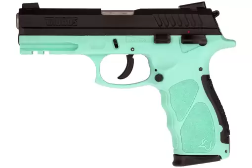 Matte Black /Cyan 9mm Luger Full Size 17 Rds.