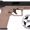 Hard Anodized Black 22 LR FDE Polymer Frame 16-Round With Manual Safety