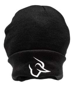 Taurus Bull Logo Black Cuff Knit Beanie